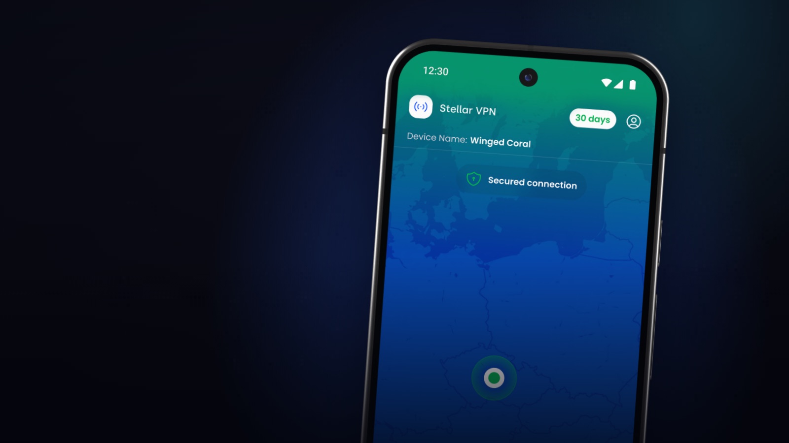 Stellar VPN connected on a Stellar Phone